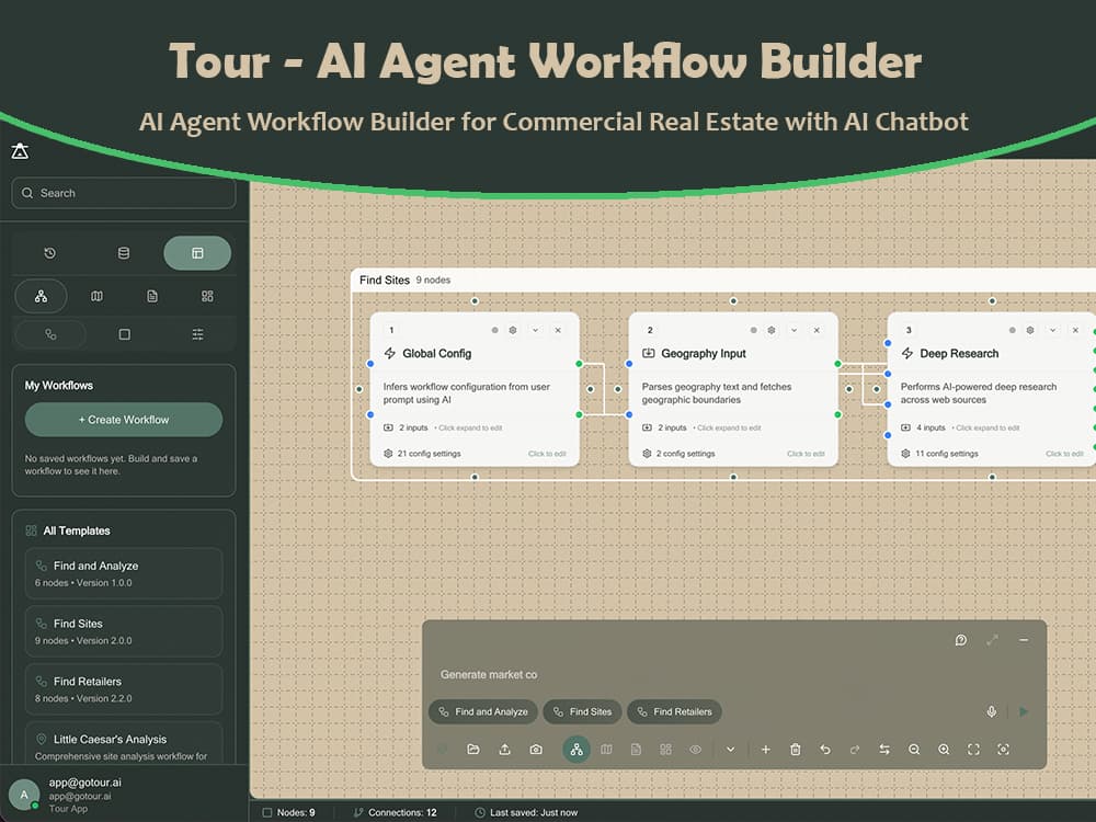 Tour AI Workflow Builder